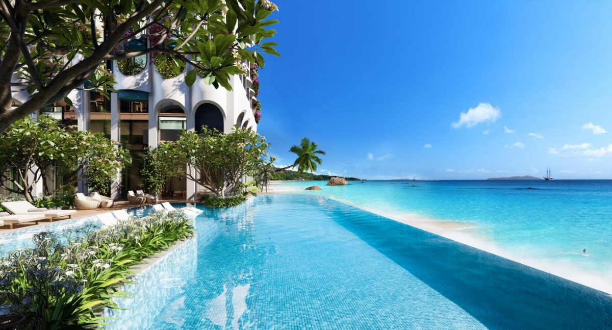 N&eacute;t h&agrave;i h&ograve;a giữa kiến tr&uacute;c v&agrave; cảnh quan của Shizen Nami.