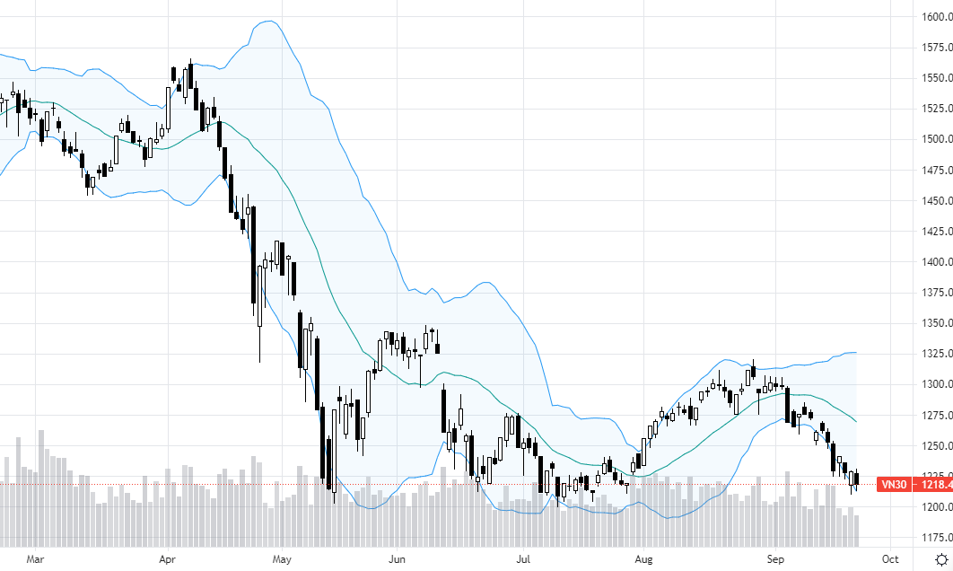 VN30-Index đang test vùng đáy, có thể thủng đáy.