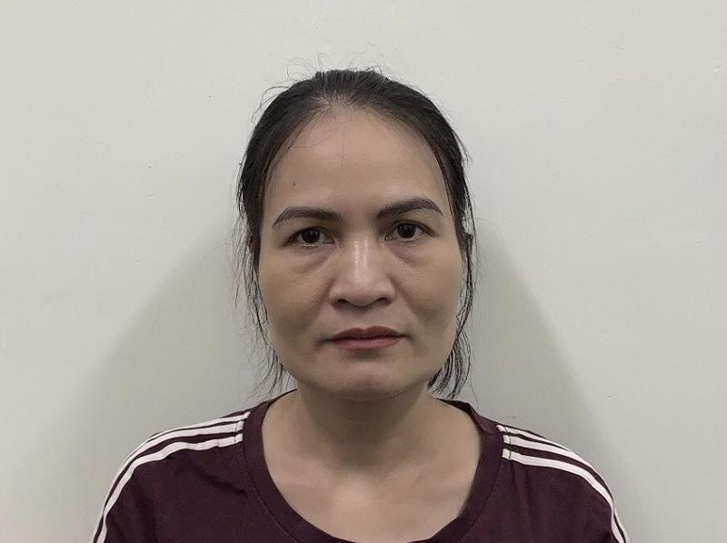 Bà Nga khi bị bắt.