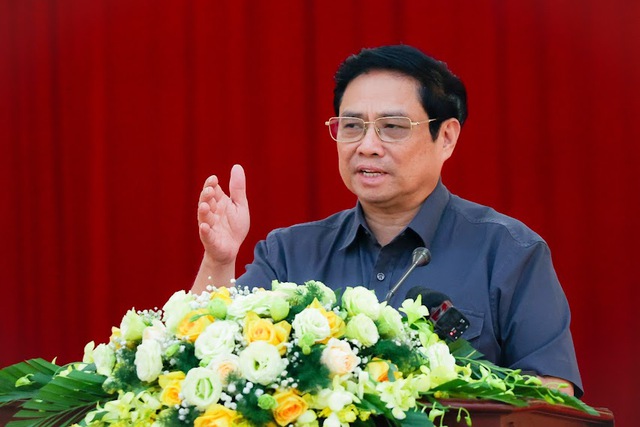 Thủ tướng Phạm Minh Chính: Yên Bái cần chuyển đổi tư duy từ sản xuất nông nghiệp sang kinh tế nông nghiệp với ba yếu tố chủ đạo là: “nông nghiệp sinh thái, nông thôn hiện đại, nông dân văn minh”. Ảnh: VGP