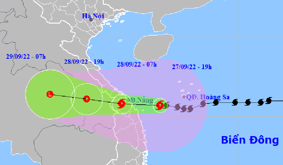 Tin mới nhất về siêu bão Noru (bão số 4): Cách đất liền Đà Nẵng - Quảng Ngãi 180 km, mạnh cấp 13-14