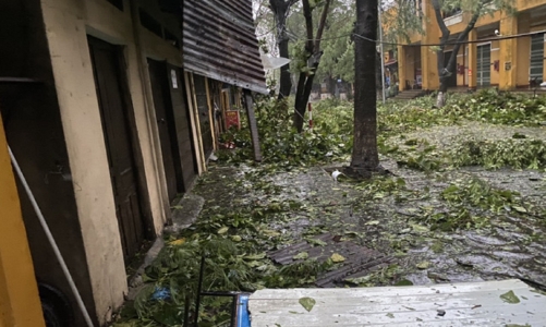 Bão đã đổ bộ vào đất liền, tâm bão đi giữa Đà Nẵng và Quảng Nam