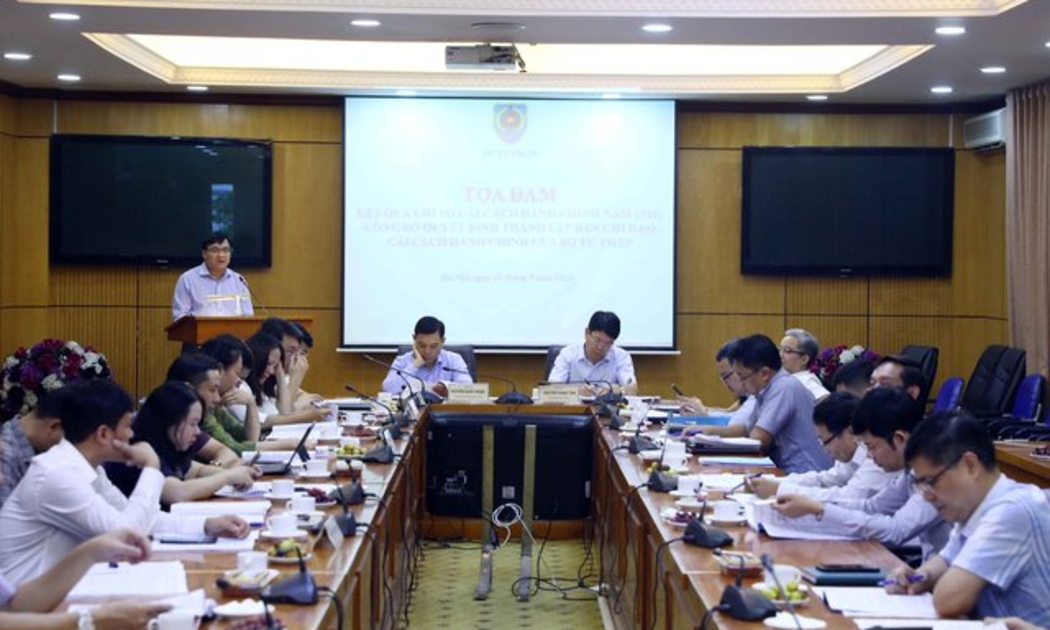 Năm 2021: Bộ Tư pháp đứng đầu các bộ, ngành về Chỉ số cải cách hành chính - Ảnh: VGP/Lê Sơn
