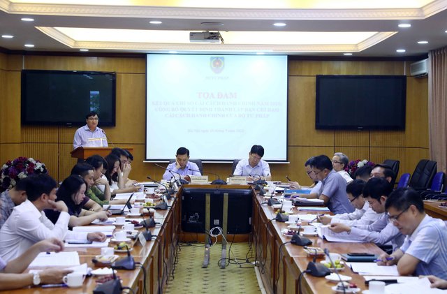 Năm 2021: Bộ Tư pháp đứng đầu các bộ, ngành về Chỉ số cải cách hành chính - Ảnh: VGP/Lê Sơn