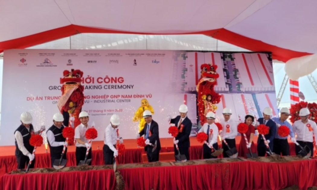 lỄ khởi công dự án Trung tâm Công nghiệp GNP Nam Đình Vũ