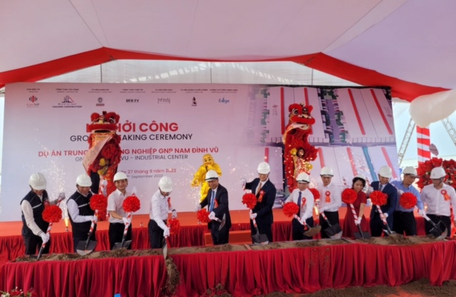 lỄ khởi công dự án Trung tâm Công nghiệp GNP Nam Đình Vũ 