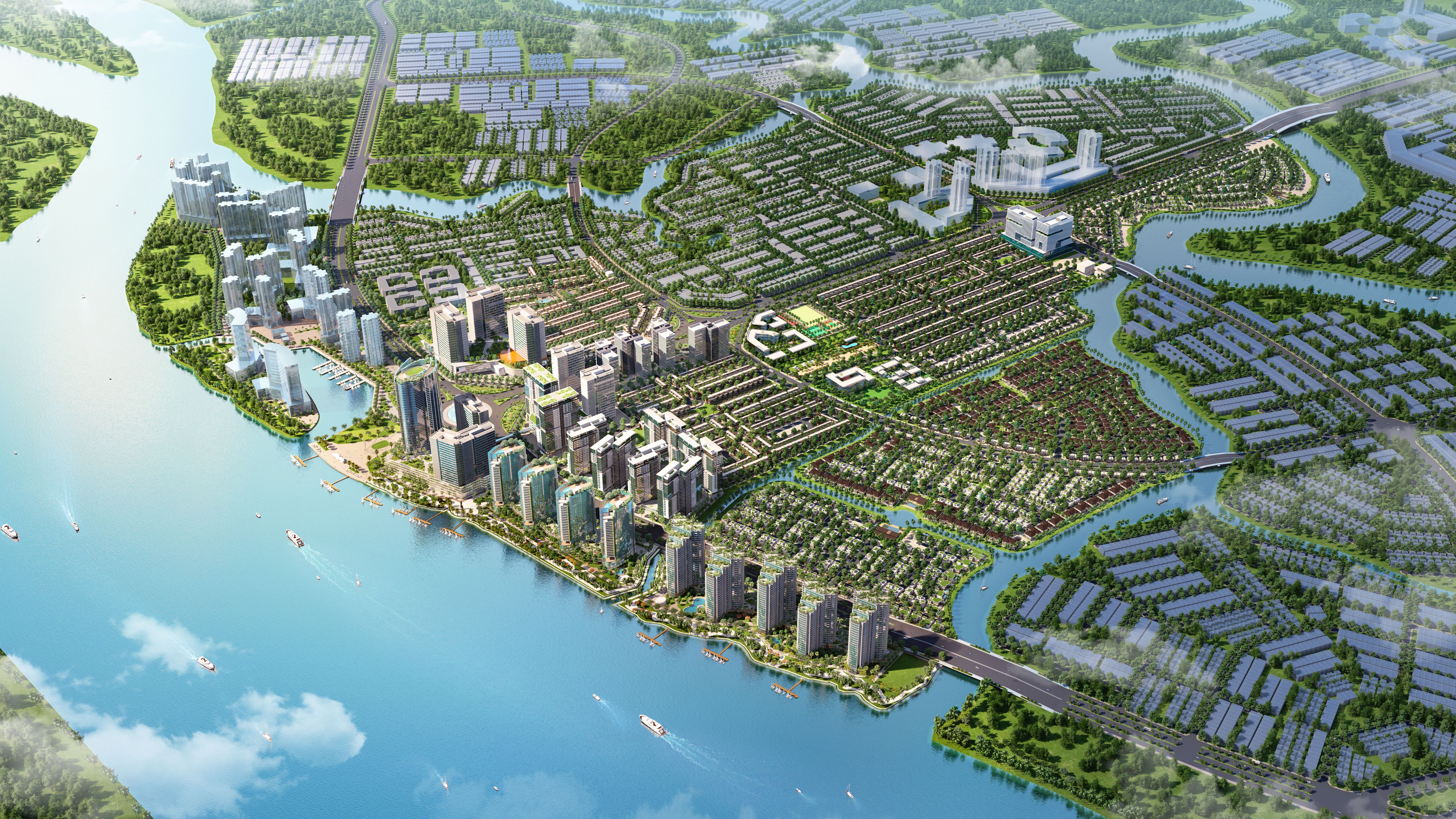 Khu đô thị Izumi City quy mô 170ha sở hữu vị trí đắt giá tiếp giáp sông Đồng Nai.