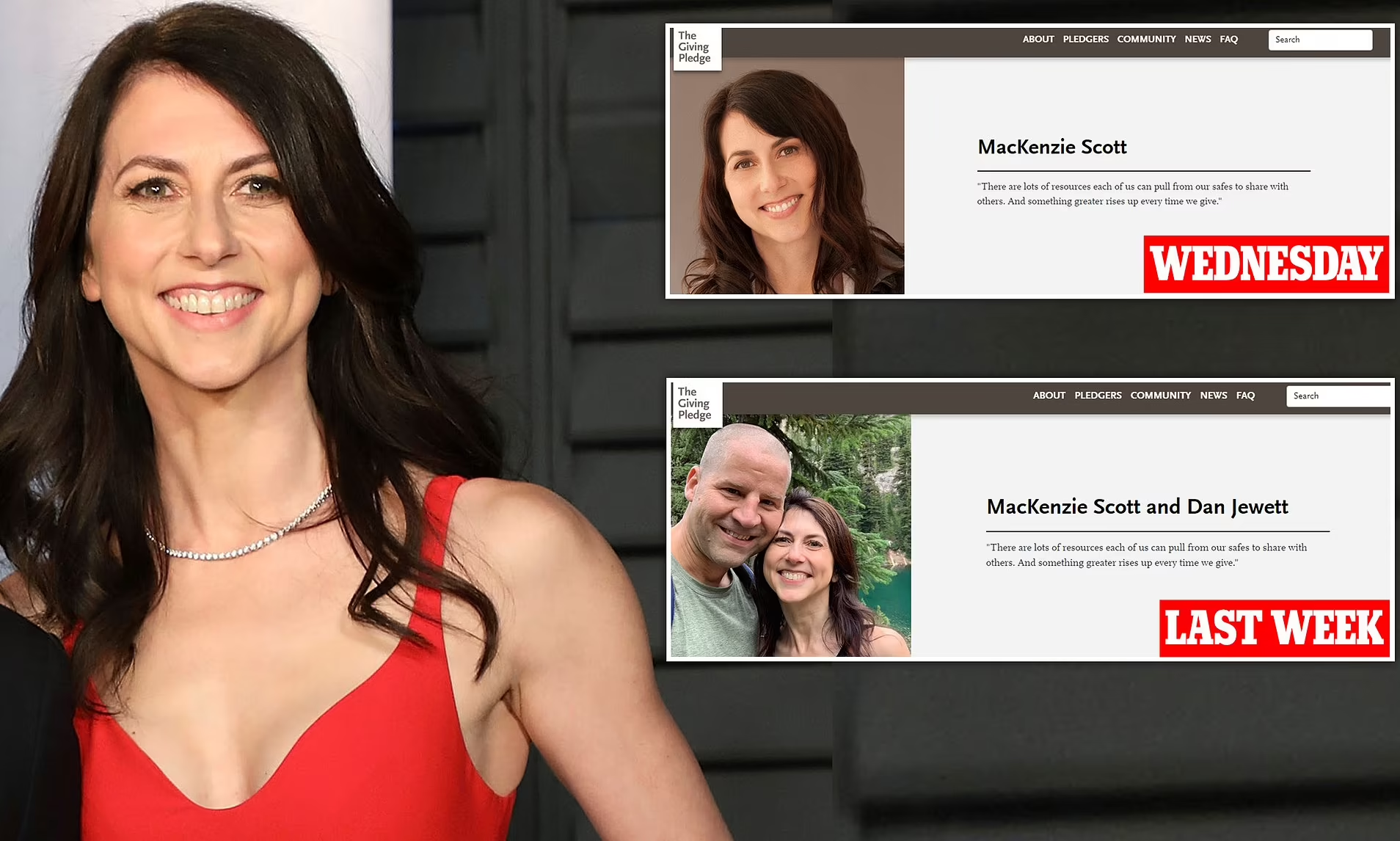 Tr&ecirc;n trang web&nbsp;Giving Pledge,&nbsp;t&ecirc;n của &ocirc;ng Jewett đ&atilde; kh&ocirc;ng c&ograve;n xuất hiện trong l&aacute; thư ngỏ c&ugrave;ng nữ tỷ ph&uacute;.&nbsp;