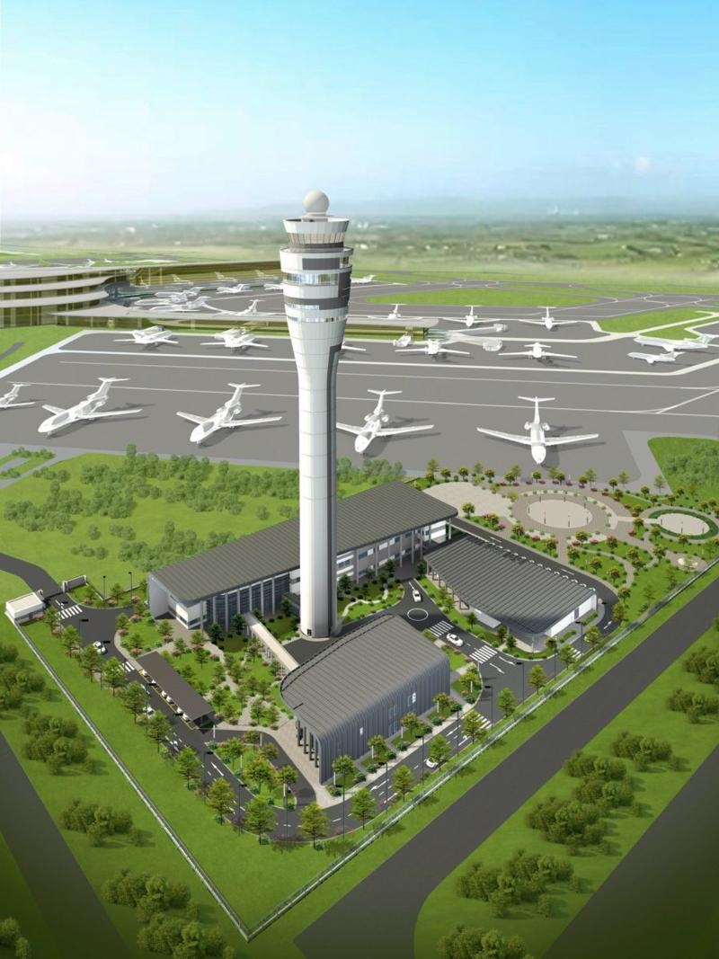 Flight management works being built at Long Thanh airport