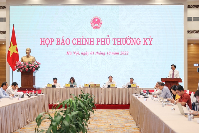 Toàn cảnh họp báo. Ảnh - VGP. 