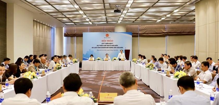 Bộ Xây dựng lấy ý kiến góp ý cho dự thảo Luật Nhà ở (sửa đổi) ngày 30/9/2022 tại TP.HCM - Ảnh: BN.