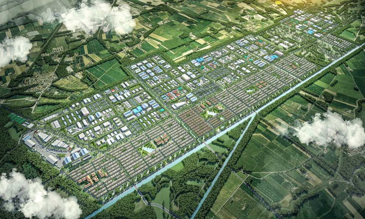 Phối cảnh toàn bộ khu công nghiệp Đức Hoà III Long An.