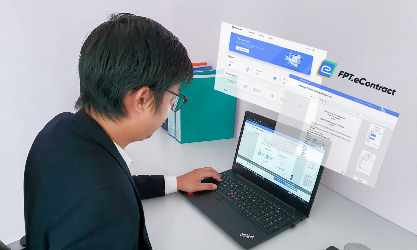 Giải ph&aacute;p FPT.eContract giải quyết b&agrave;i to&aacute;n k&yacute; kết điện tử cho h&agrave;ng ng&agrave;n doanh nghiệp.