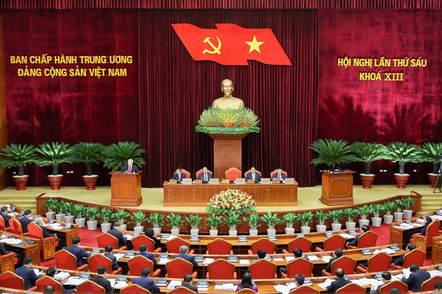 Hội nghị Trung ương 6 quyết định nhiều nội dung quan trọng - Ảnh: VGP