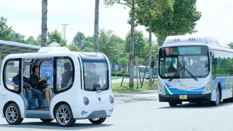 Xe tự hành chạy thử nghiệm tại thành phố mới Bình Dương 
