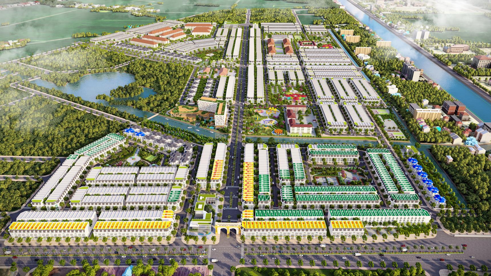 Phối cảnh tổng thể dự &aacute;n DIC Victory City Hậu Giang.