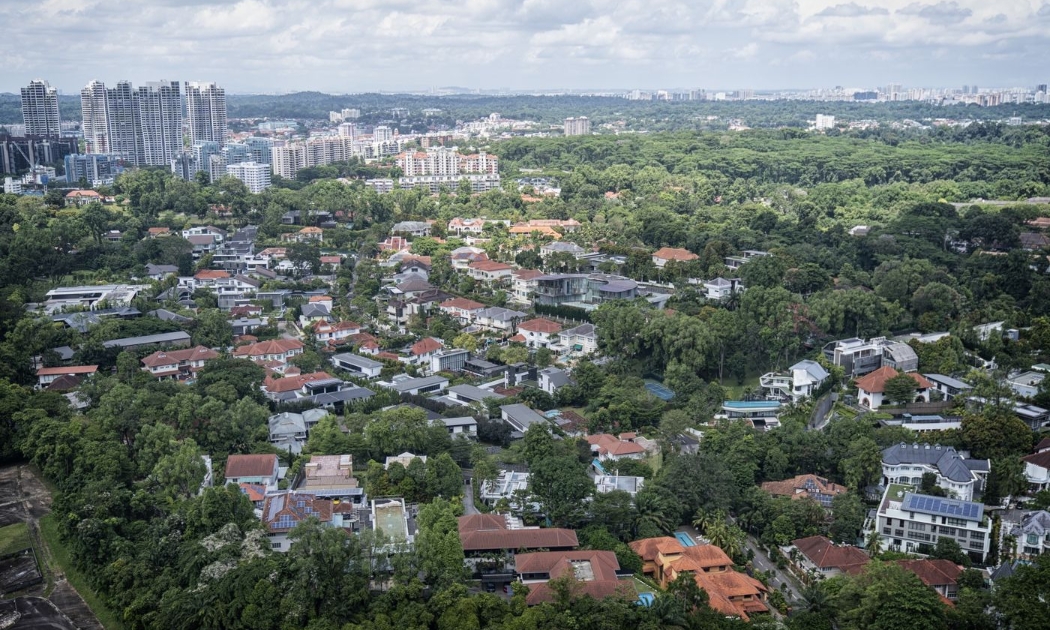 Một khu dân cư với nhiều biệt thự hảo hạng gần Vườn Bách thảo Singapore - Ảnh: Bloomberg.