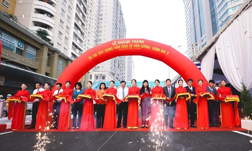 Dự án khánh thành đúng dịp kỷ niệm ngày giải phóng thủ đô 10/10, kỳ vọng giải quyết tình trạng ùn tắc giao thông khu vực đường Lê Văn Lương - Tố Hữu - Vành đai 3.