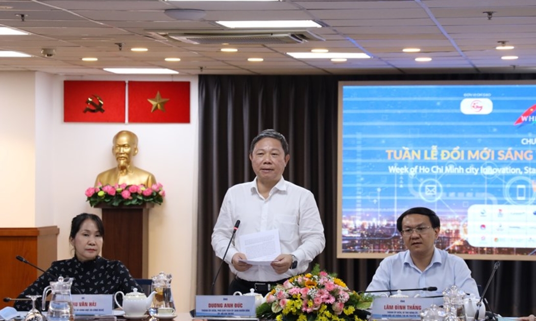 Họp báo Tuần lễ Đổi mới sáng tạo và Chuyển đổi số TP.HCM 2022 chiều 7/10 tại Trung tâm Báo chí TP.HCM.