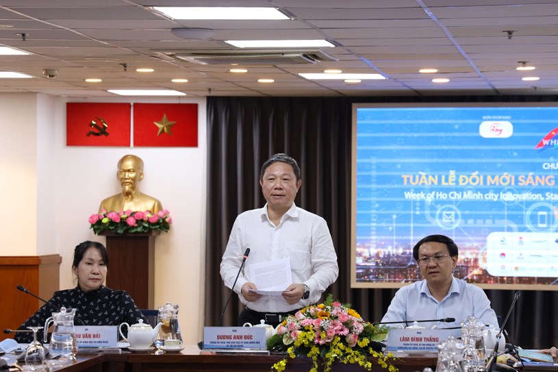 Họp báo Tuần lễ Đổi mới sáng tạo và Chuyển đổi số TP.HCM 2022 chiều 7/10 tại Trung tâm Báo chí TP.HCM.