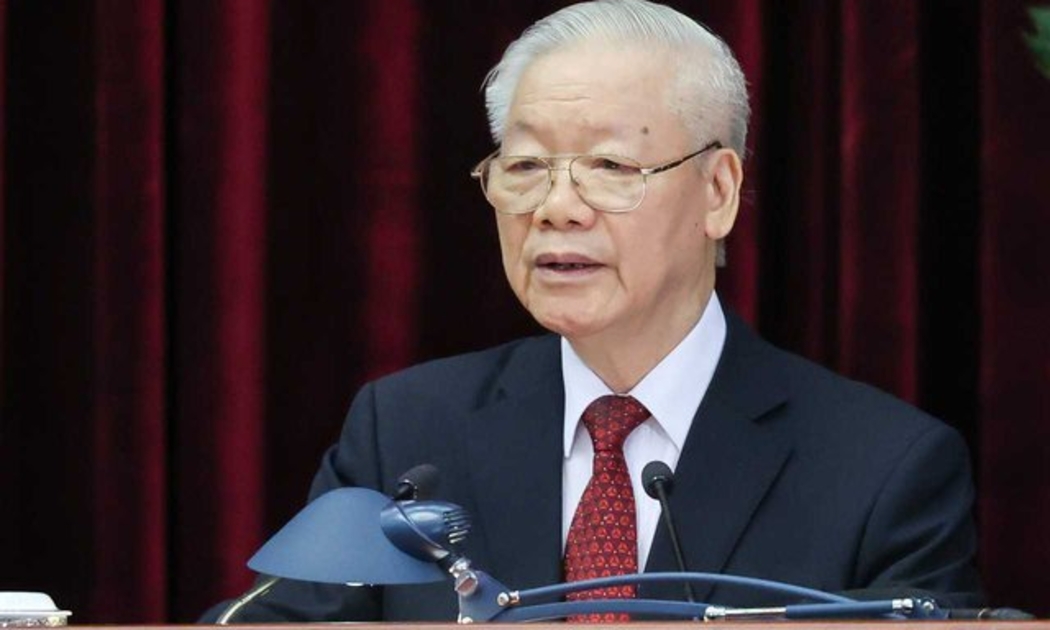Tổng Bí thư Nguyễn Phú Trọng phát biểu bế mạc hội nghị - Ảnh: VGP