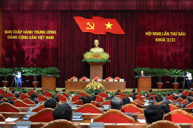 Hội nghị Trung ương 6 bế mạc sau 7 ngày làm việc - Ảnh: VGP