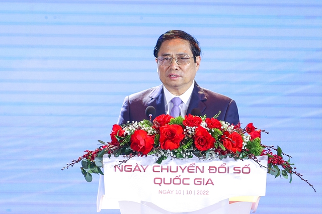 Thủ tướng Chính phủ Phạm Minh Chính công bố thông điệp của Chính phủ về đẩy mạnh chuyển đổi số quốc gia