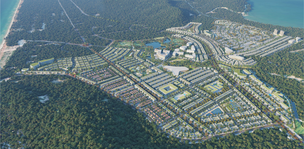 Quy hoạch tổng thể của Meyhomes Capital Phú Quốc với trục giao thông huyết mạch của Phú Quốc - Ảnh minh họa.
