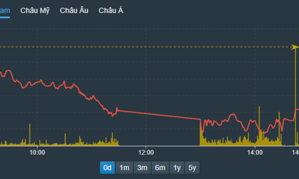 VN-Index có thời điểm xuyên thủng mốc 1.000 điểm trong buổi chiều.