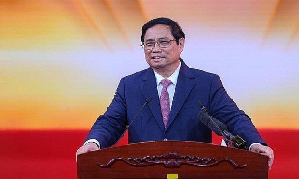 Thủ tướng Chính phủ Phạm Minh Chính phát biểu tại lễ kỷ niệm. Ảnh:VGP