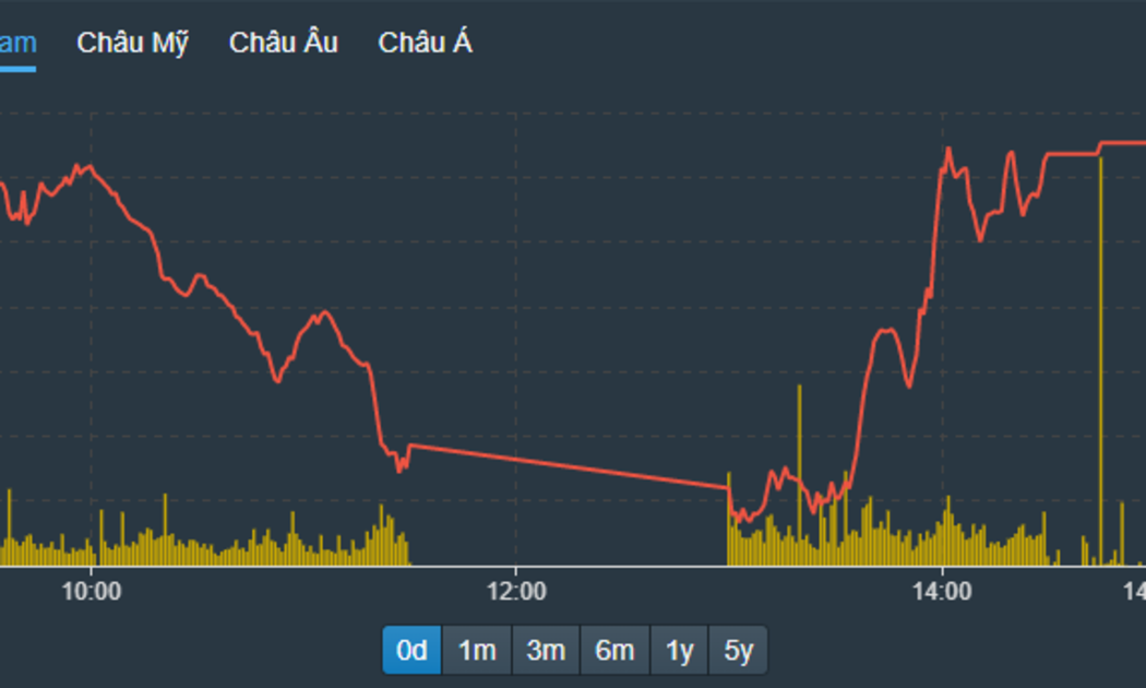 VN-Index xuất hiện nhịp phục hồi trong phiên chiều.