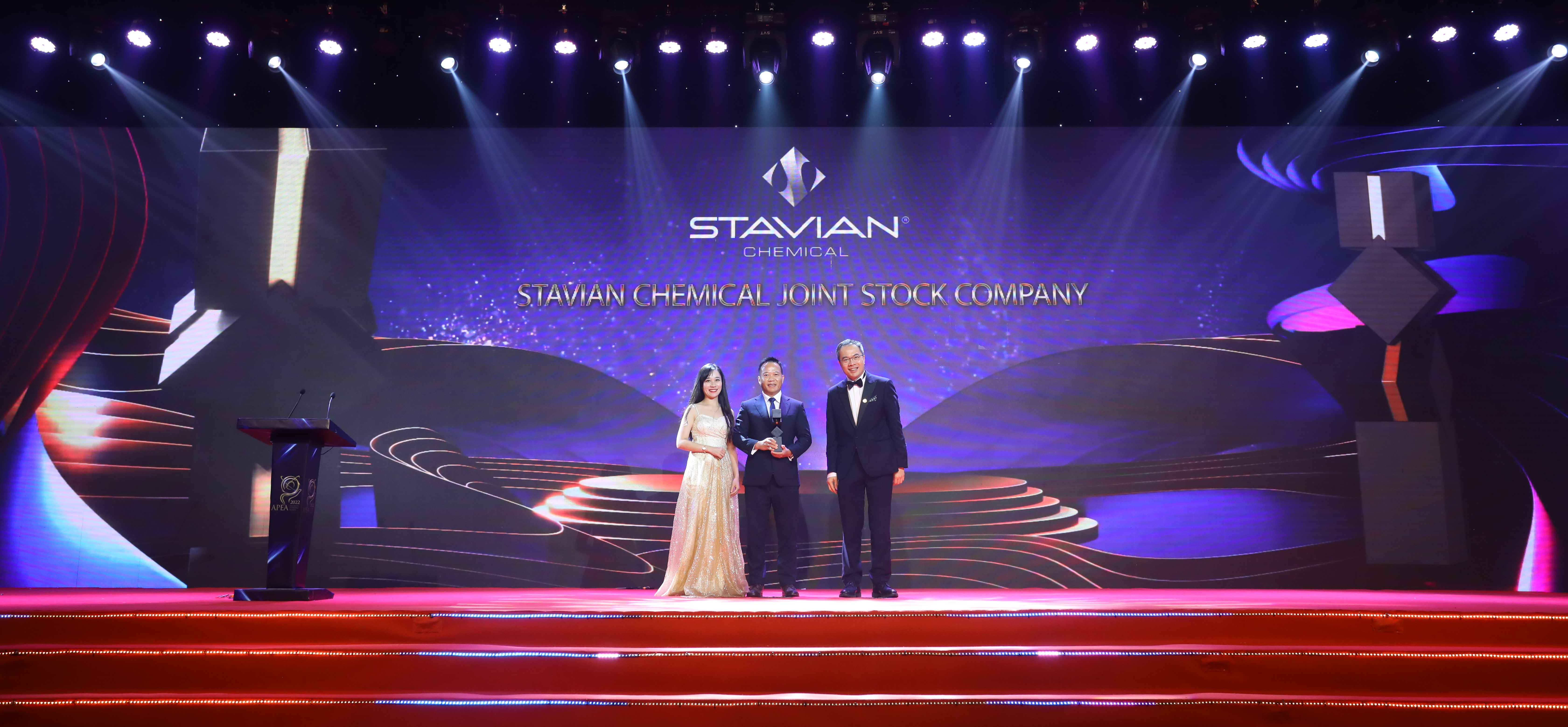 Công ty Cổ phần Stavian Hóa chất thuộc hệ sinh thái Stavian vinh dự nhận Giải thưởng Doanh nghiệp xuất sắc châu Á (APEA) 2022.