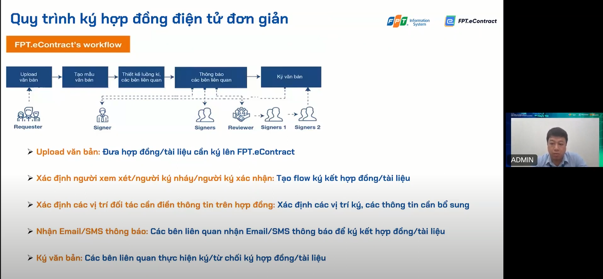 Ông Nguyễn Tá Anh chia sẻ việc triển khai ký kết hợp đồng lao động điện tử qua FPT.eContract.