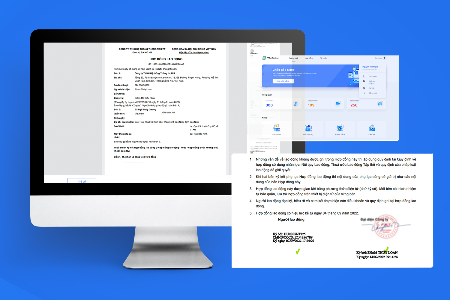 Nh&acirc;n sự k&yacute; hợp đồng lao động nhanh ch&oacute;ng qua nền tảng FPT.eContract.