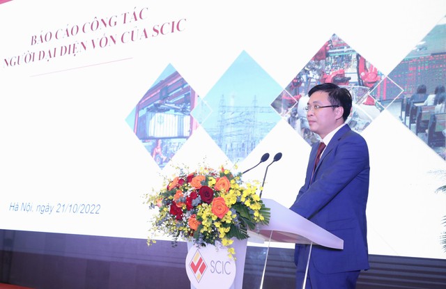 &Ocirc;ng L&ecirc; Thanh Tuấn, Ph&oacute; Tổng Gi&aacute;m đốc SCIC ph&aacute;t biểu tại Hội nghị.