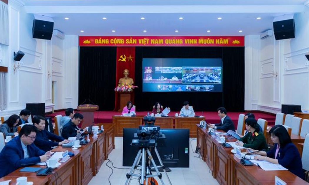Quang cảnh Hội nghị tại điểm của Bộ. Ảnh: Bộ Giáo dục - Đào tạo.