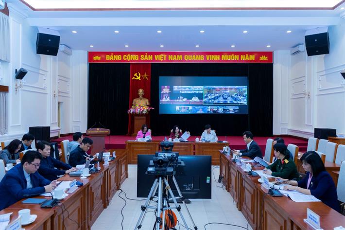 Quang cảnh Hội nghị tại điểm của Bộ. Ảnh: Bộ Giáo dục - Đào tạo.