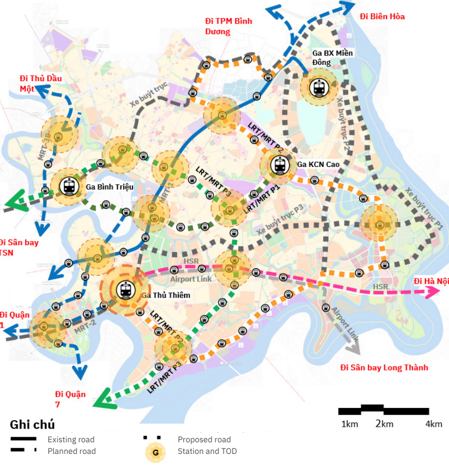 B&aacute;o c&aacute;o quy hoạch TP. Thủ Đức, TP.HCM: Giao th&ocirc;ng c&ocirc;ng cộng khối lượng lớn v&agrave; kết nối li&ecirc;n v&ugrave;ng được ch&uacute; trọng. - Nguồn: UBND TP Thủ Đức.