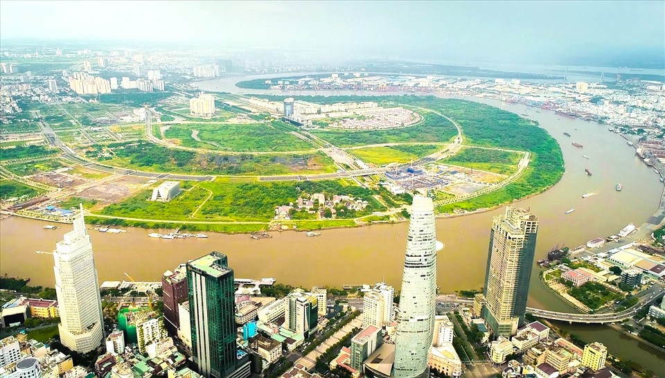 Khu vực bán đảo Thủ Thiêm, TP. Thủ Đức, TP.HCM.