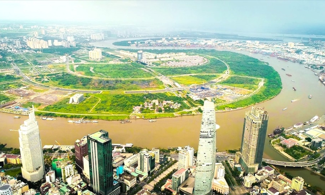 Khu vực bán đảo Thủ Thiêm, TP. Thủ Đức, TP.HCM.