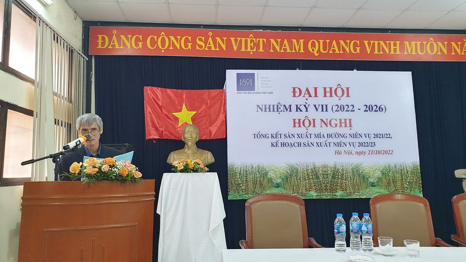 Ông Nguyễn Văn Lộc phát biểu nhậm chức Chủ tịch Hiệp hội Mía đường Việt Nam.