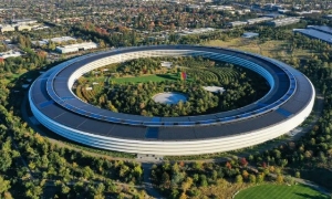 Toàn cảnh khu Apple Park được nhìn thấy ở Cupertino, California, Hoa Kỳ
