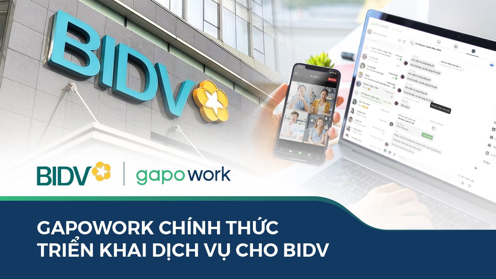 GapoWork chính thức triển khai dịch vụ cho BIDV