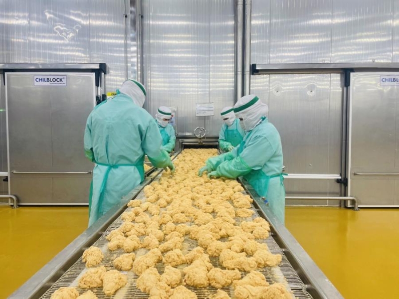 Processed chicken being exported to Japan