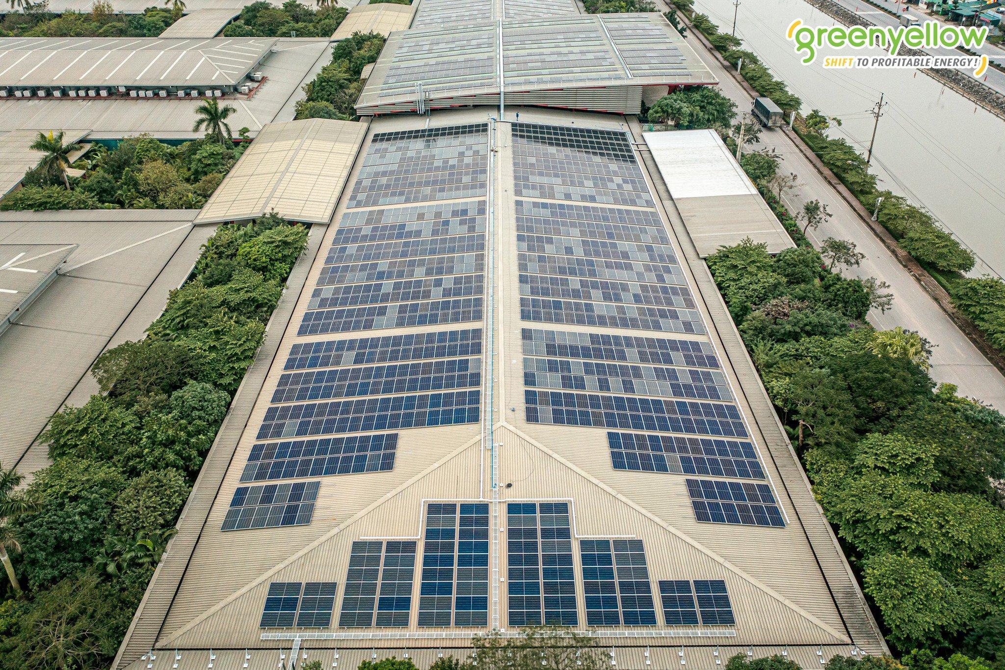 Một dự án điện mặt trời áp mái do GreenYellow triển khai.