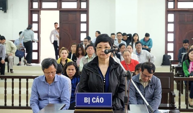 Bà Nga tại phiên tòa năm 2018.