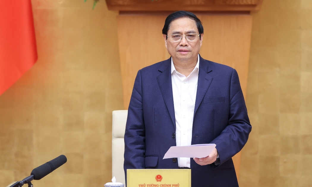 Thủ tướng Phạm Minh Chính phát biểu khai mạc phiên họp - Ảnh: VGP