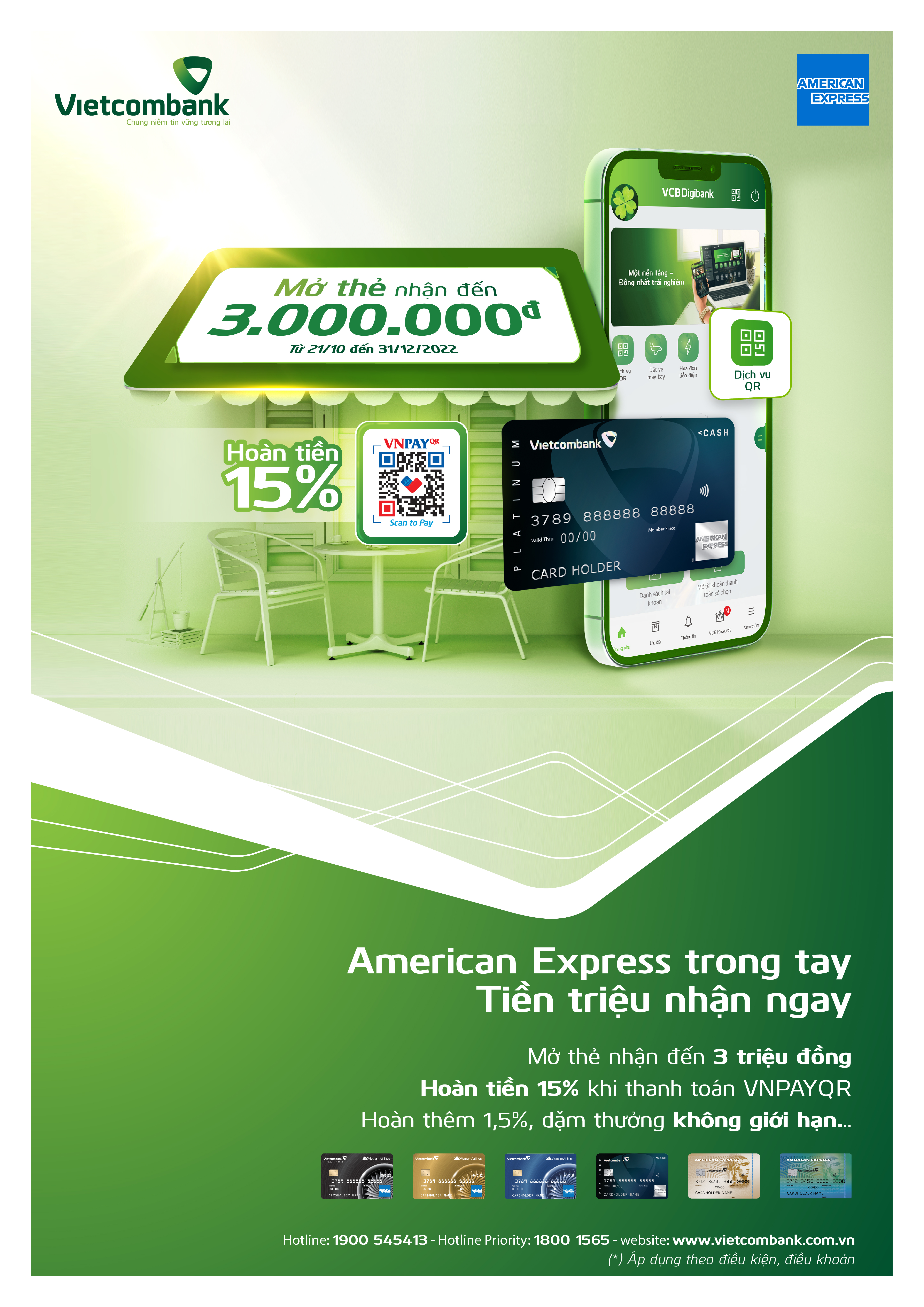 Nhiều ưu đãi cùng thẻ Vietcombank American Express  - Ảnh 1