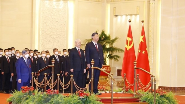 Lễ đón chính thức Tổng Bí thư Nguyễn Phú Trọng và Đoàn đại biểu cấp cao Việt Nam