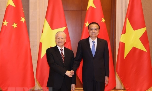 Tổng Bí thư Nguyễn Phú Trọng hội kiến Thủ tướng Trung Quốc